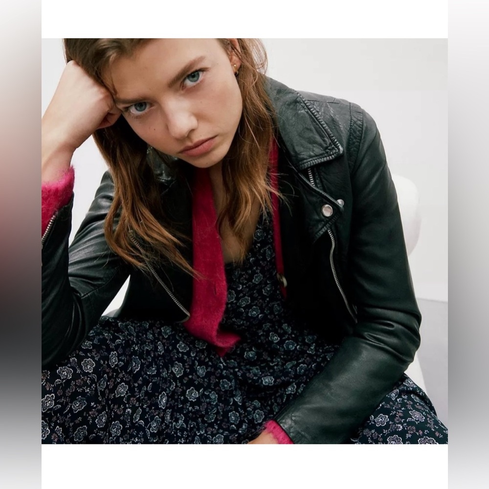 Madewell Women's Washed Leather Motorcycle Jacket